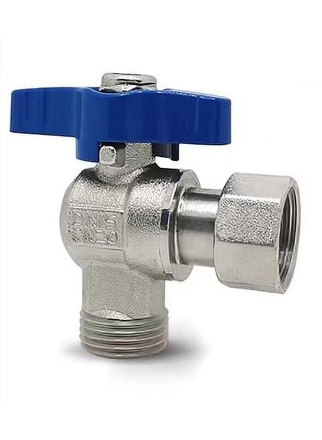 Brass Water Heater Triangle Valve DN20 3 4 Inch Female Double Swivel Blue Handle - Image 2