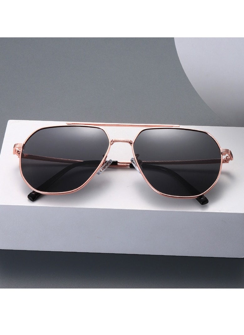 General Fashion men's polarized sunglasses polygonal oval sunglasses personalized anti-ultraviolet glasses  - Image 1