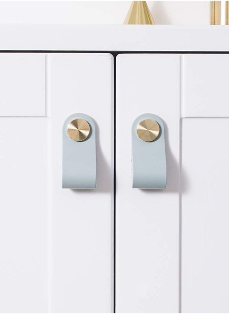 Generic - 6 Pieces Cabinet Handles, Drawer Modern Brass Knob with Screws for Home Office Handle Replacement, Kids Room Furniture Accessories (Light Green) - Image 1