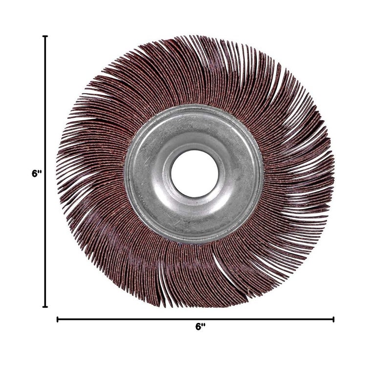 BHA Unmounted Flap Wheel for Bench Grinder, 6" x 1" x 1" (60 Grit) - Image 4