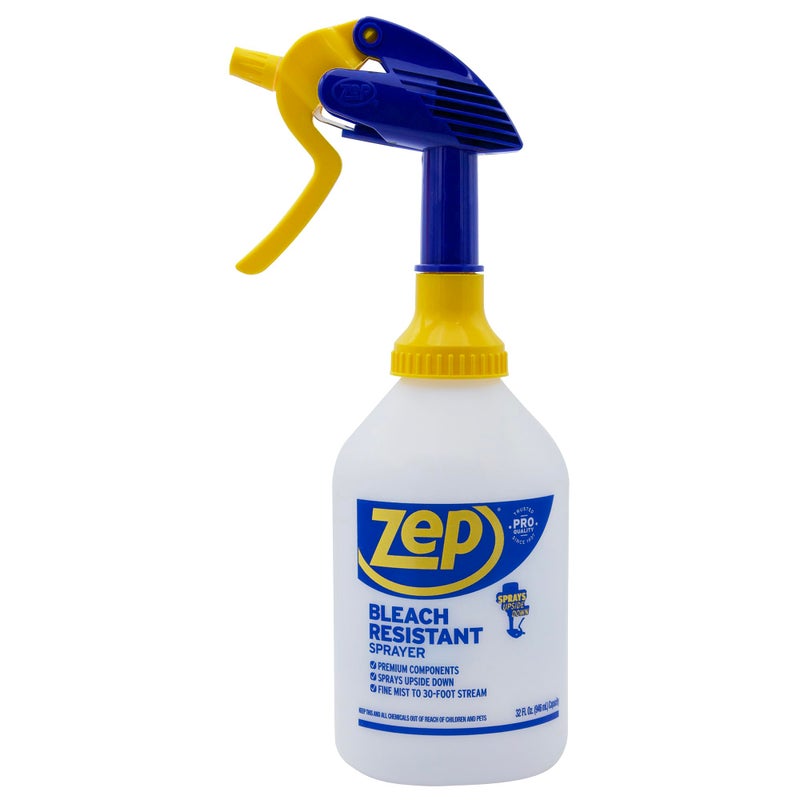 Zep New Bleach Resistant Professional Sprayer 2.0 Bottle 32 Ounces - 30 Foot Spray, Adjustable Nozzle - Image 1