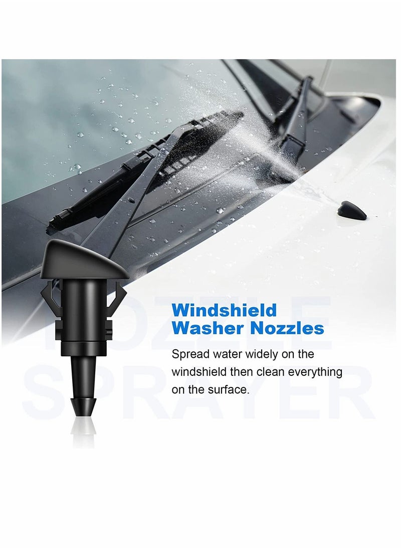 SYOSI - Windshield Wiper Nozzles, 2 Pack Premium Front Windshield Washer Nozzles, Windshield Washer Nozzle Replacement for Chrysler/Dodge/Jeep/Ram, Windshield Nozzle Spray Jet Kit Replaces - Image 1