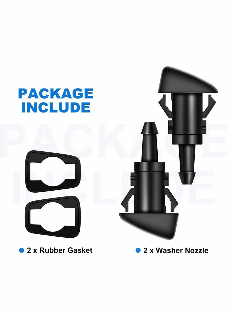 SYOSI - Windshield Wiper Nozzles, 2 Pack Premium Front Windshield Washer Nozzles, Windshield Washer Nozzle Replacement for Chrysler/Dodge/Jeep/Ram, Windshield Nozzle Spray Jet Kit Replaces - Image 1