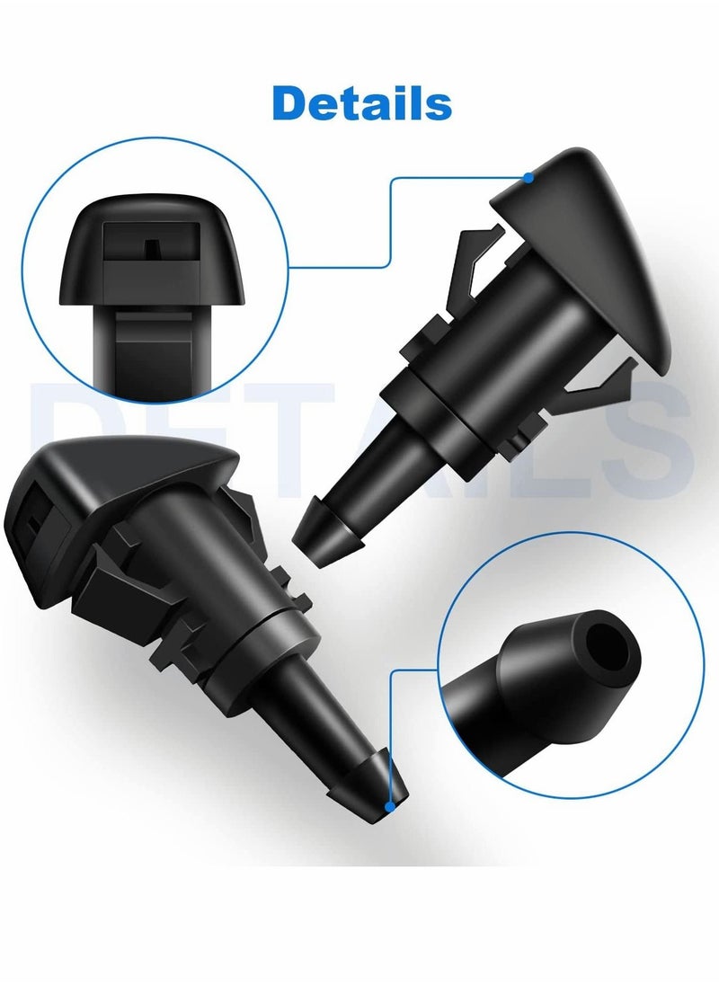 SYOSI - Windshield Wiper Nozzles, 2 Pack Premium Front Windshield Washer Nozzles, Windshield Washer Nozzle Replacement for Chrysler/Dodge/Jeep/Ram, Windshield Nozzle Spray Jet Kit Replaces - Image 1