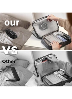 Vicalo 3 in 1 Wireless Charger Foldable Pad, 18W Fast Magnetic All in One Travel Charging Station with Magsafe for iPhone 16/15/14/13/12/ Series for iWatch 8 7 6 5 4 3 2 SE for Airpods 3 2 Pro, Black  - Image 5