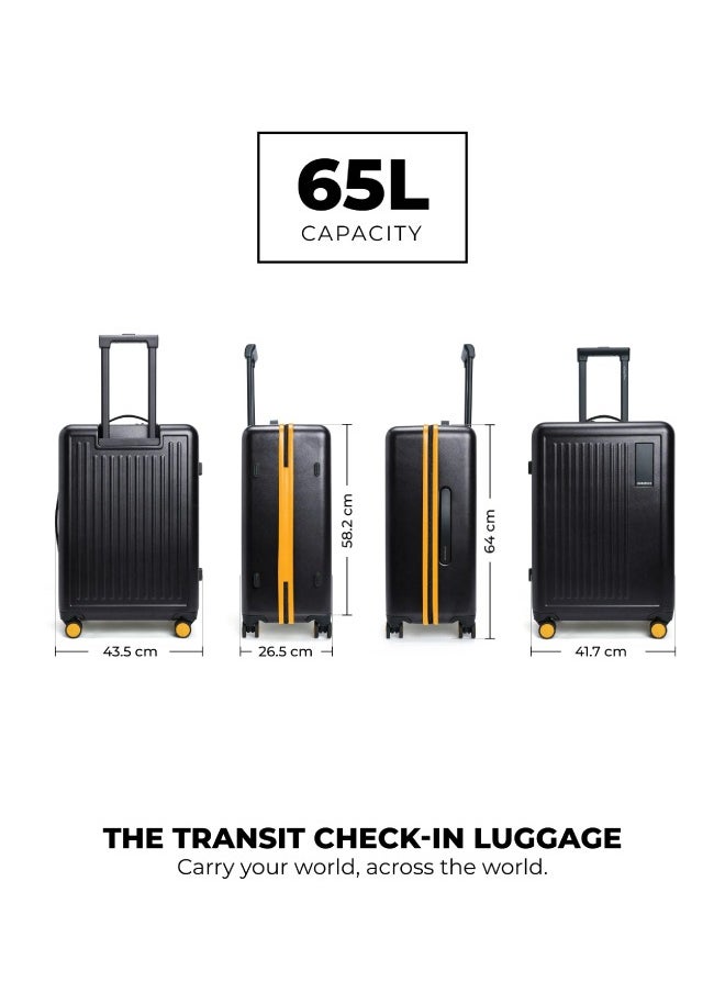 Mokobara - MOKOBARA The Transit Luggage|65L Capacity, TSA Lock, Silent Ninja Wheels, Telescopic Handle, Polycarbonate Hardshell|Ideal for Travel & Weekend Getaways (Crypto Sunray, Check-in Medium) - Image 1