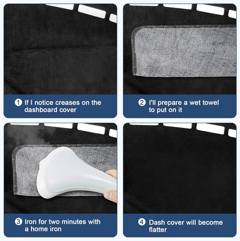 Rilsen Dashboard Cover Mat for Hyundai Sonata 2011-2014 - Nonslip Sunshade Protector - Image 5