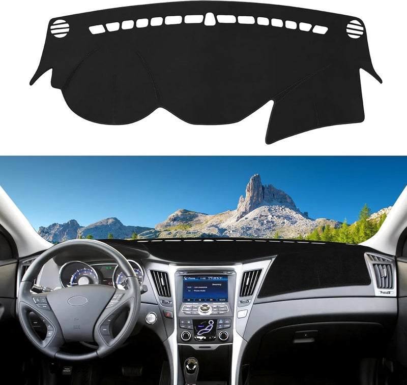 Rilsen Dashboard Cover Mat for Hyundai Sonata 2011-2014 - Nonslip Sunshade Protector - Image 1