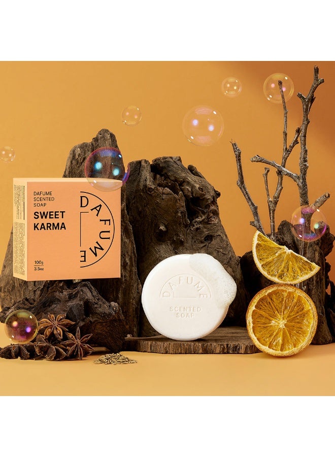Cocodor Dafume Sweet Karma Scented Soap Bar for Bath & Body, Warm Sweet Floral Fragrance, 100g, Pack of 6 - Image 2