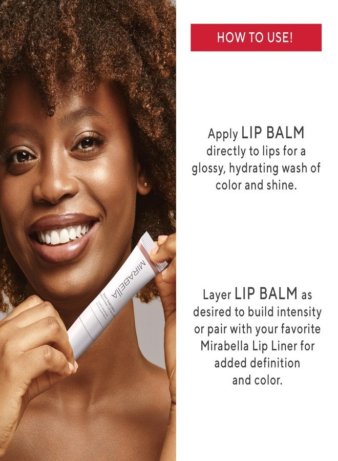 Mirabella Tint Theory Hydrating Lip Balm – Glossy Tinted Lip Balm with Vitamin E, Jojoba & Sunflower Oil | Moisturizing, Non-Sticky Shine for Everyday Wear - Soft Mocha - Image 2