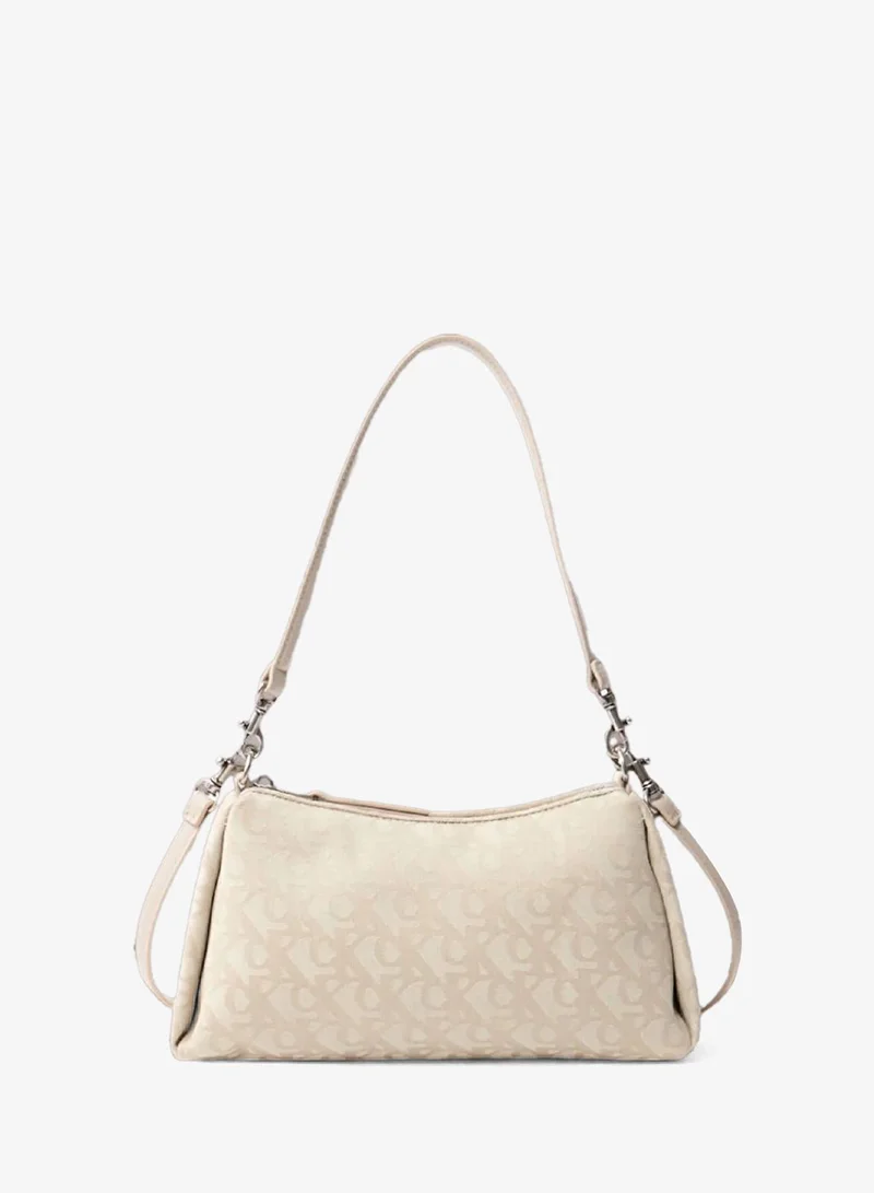Convertible Logo Jacquard Shoulder Bag