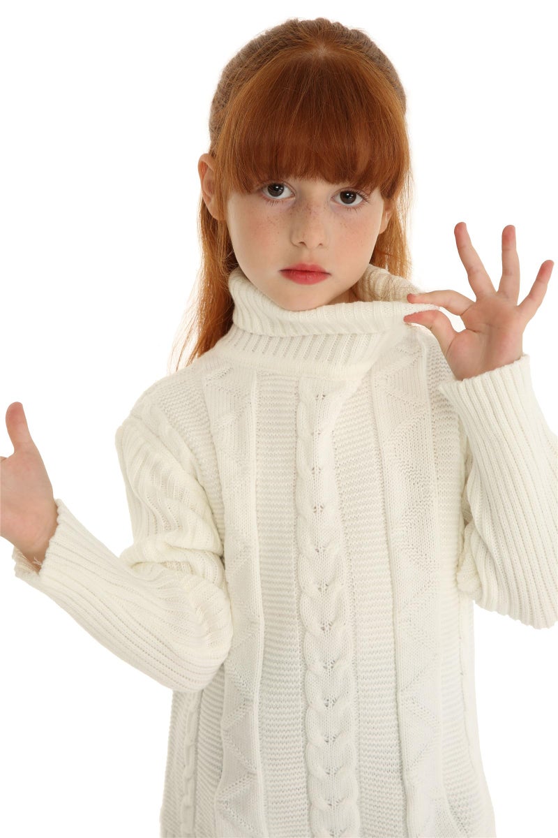Mud Kingdom Toddler Boys Girls Turtleneck Pullover Base Tops Sweater 6 Black - Image 4