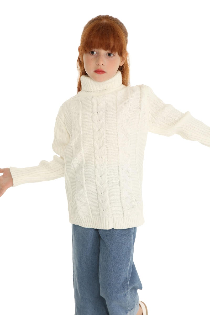 Mud Kingdom Toddler Boys Girls Turtleneck Pullover Base Tops Sweater 6 Black - Image 3