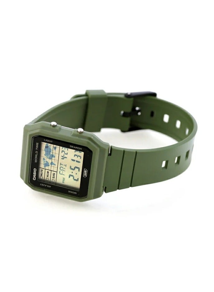 CASIO Pop LF-30W-3A Digital Men's Watch (Green) – World Map Display, Alarms, Timer, LED Backlight - Image 3