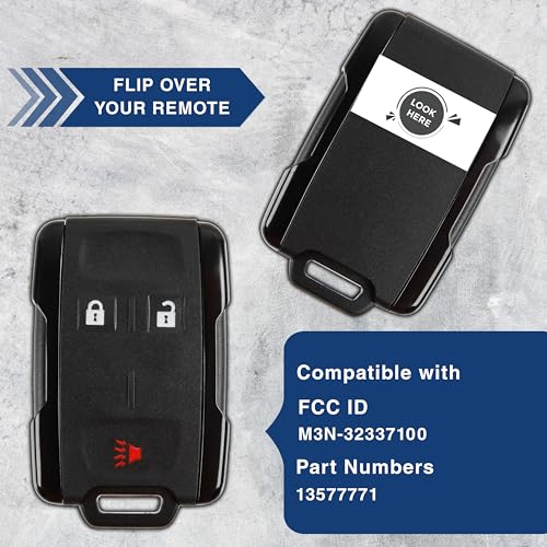 KeylessOption Key Fob Replacement for 2014 2015 2016 2017 2018 2019 2020 2021 2022 Chevrolet Chevy Colorado Silverado Suburban Tahoe GMC Canyon Sierra Yukon Remote, 3-Button M3N-32337100 - Image 5