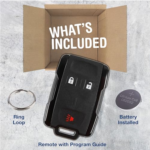 KeylessOption Key Fob Replacement for 2014 2015 2016 2017 2018 2019 2020 2021 2022 Chevrolet Chevy Colorado Silverado Suburban Tahoe GMC Canyon Sierra Yukon Remote, 3-Button M3N-32337100 - Image 3