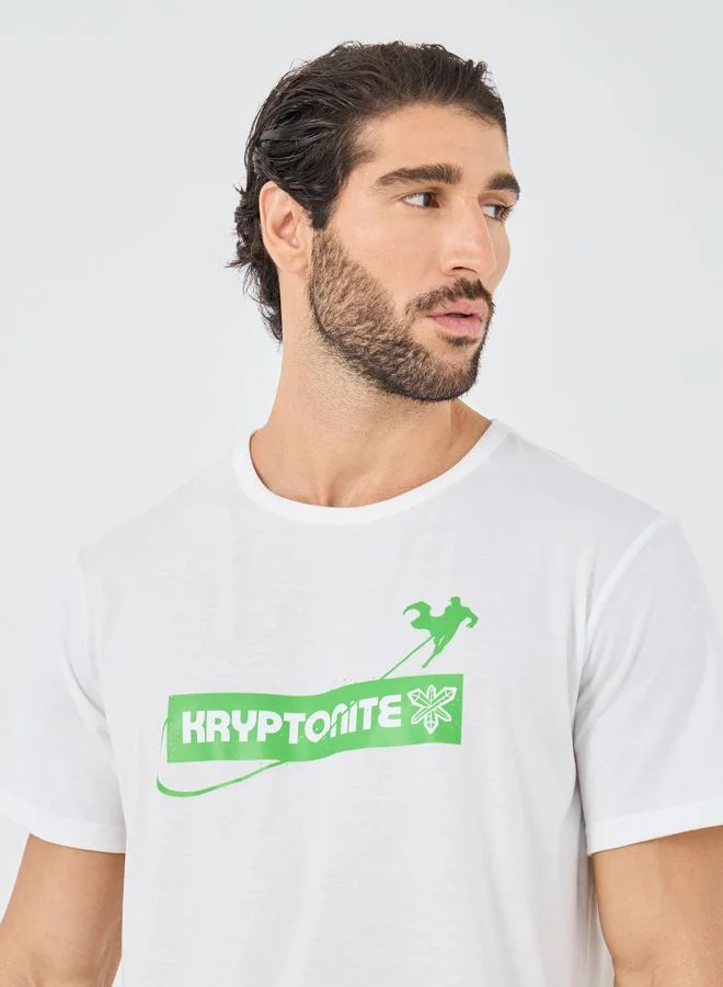 Styli Styli Superman Slogan Print T-Shirt and Shorts Set