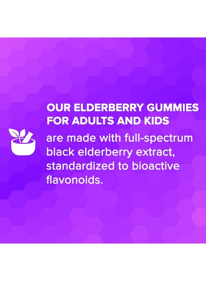Natural BioScience Sambucus Elderberry Gummies with Vitamin C & Zinc, Immune Support for Adults & Kids, Daily Antioxidant & Wellness Boost, 180 Vegan, Gluten-Free, Chewable Elderberry Gummies - Image 5
