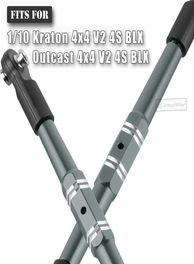 مجموعة ترقيات وصلات ضبط زاوية العجلات من RcarmubWow RC لسيارات Outcast/Kraton 4x4 4S V2 BLX بمقياس 1/10، مصنوعة من سبائك الألومنيوم، تتضمن وصلات توجيه، وصلات ربط، وقضبان ربط، ومجموعة وصلات من التيتانيوم. - Image 2