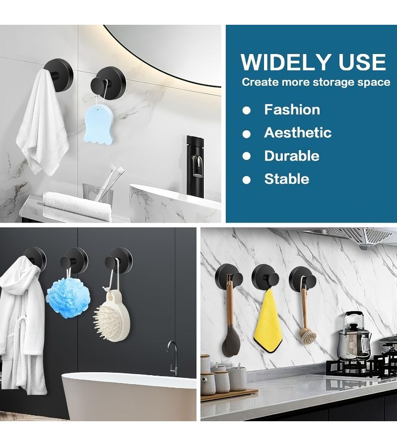 Stainless Steel Golden Suction Cup Hooks No Drilling For Smooth Surfaces - Image 5