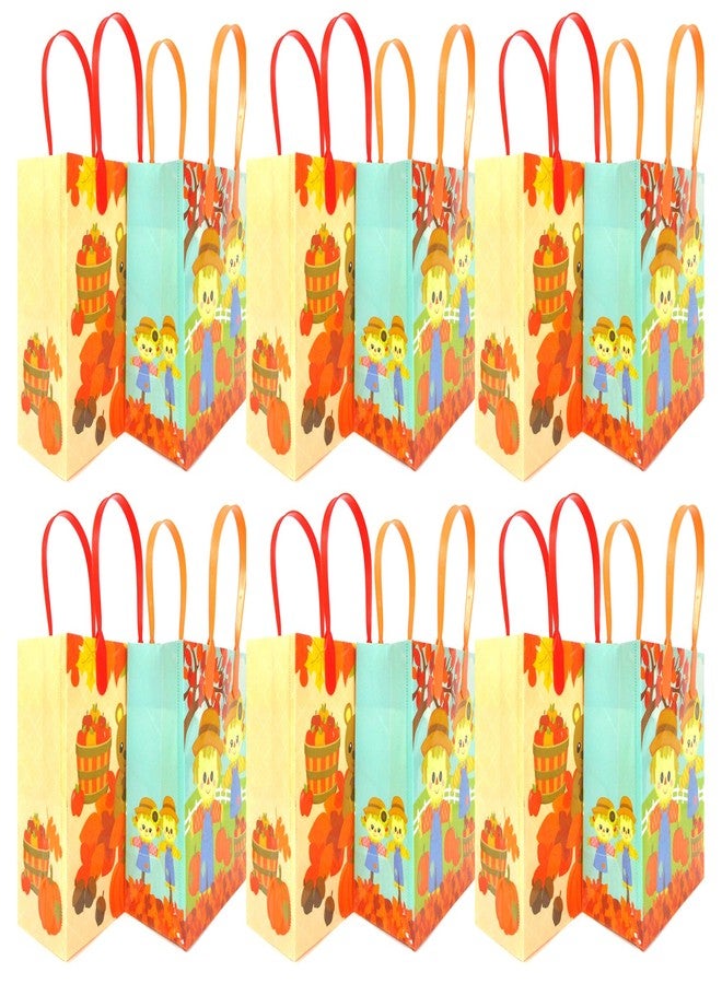 تايني ميلز أكياس هدايا لحفلات عيد الشكر والخريف من تايني ميلز، مزودة بمقابض، عبوة من 12 كيسًا - Image 2