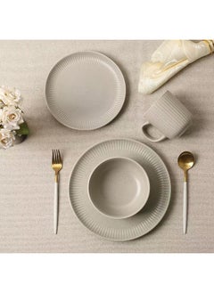 DANUBE HOME Youthful Bite 16-Piece Stoneware Dinner Set – Elegant Tableware for 4, Durable & Stylish, Microwave & Dishwasher Safe, Perfect for Casual & Formal Dining, Everyday Meals  - Image 1