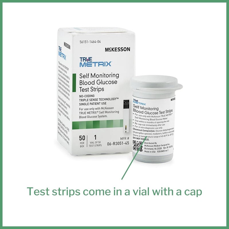 McKesson True METRIX Blood Glucose Test Strips for Diabetes 1200 Strips SelfMonitoring System - Image 4