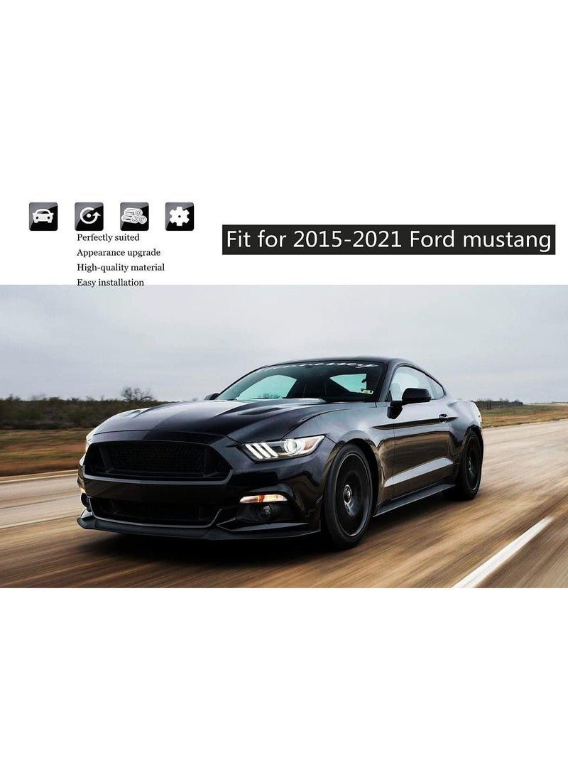 KISSUN Steering Wheel Cover Trim for Ford Mustang Accessories 2015 2016 2017 2018 2019 2020 2021 2022 2023， Car Interior Accessories，Carbon Fiber (Black Carbon Fiber) - Image 5