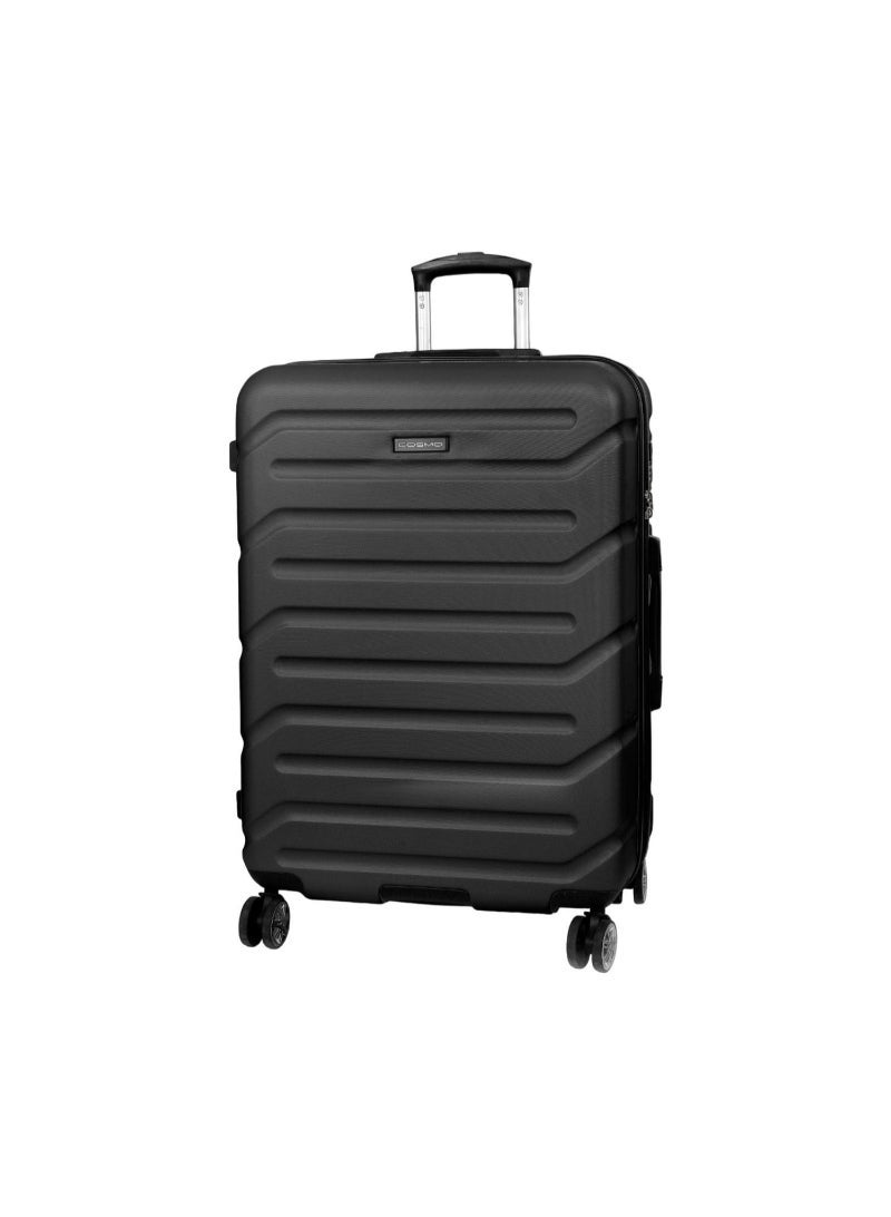 Cosmo Rover 4 Wheel Hard Trolley, 60 cm, Black