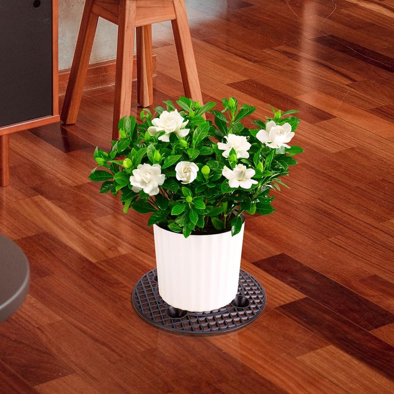 LFUTARI 6 PCS Plant Level Pot Elevator, Plant Stands, 11.6inch Plant Pot Saucer for Prevent Rot and Damage on Patio & Deck (30cm-6pcs, Black) - Image 5