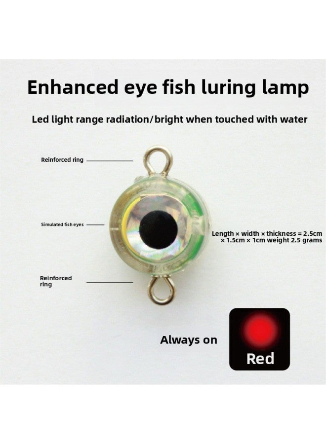 Electronic Fishing Lamp Bright Green Light Enhanced Version Of The Super Long Standby Fishing Lamp Luya Lamp Iron Plate Lamp Button Lamp-Color:Strengthen The Big Eye Fishing Lamp-red -2 Pack  - Image 1