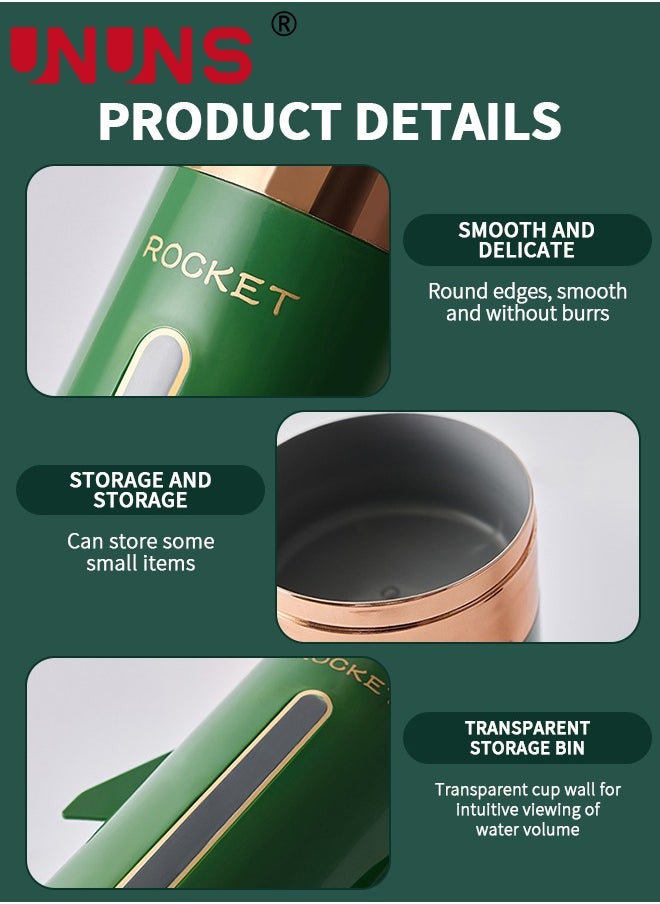UNUNS Rocket Shape Cup Dispenser, Pull Type Water Cooler Cup Holder Fit Rim Under 8CM Disposable Cups, Upgraded Wall Mounted Mouthwash Cup Dispenser for Bathroom Office Gym School  - Image 3