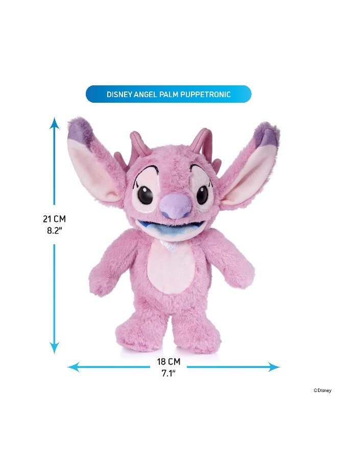 Disney Stitch RealFX Palm Angel Puppetronic | Lilo & Stitch | Puppet | Interactive Plush Toy | Soft Toy | 40+ Sounds & Actions | Moving Mouth, Blinking Eyes, Head Sensor, Speech & Sounds | Premium Gift for Kids and Adult Collectors - Image 4