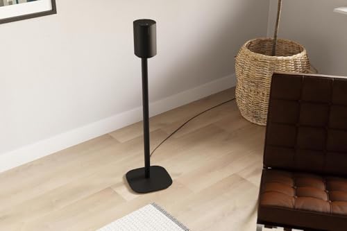 Vogel's Vogels SFS 4113 Speaker Floor Stand for Sonos ERA 100 Cable Inlay System Height 323 inch 82 cm Exceptionally Stable Black 1 Floor Stand - Image 3