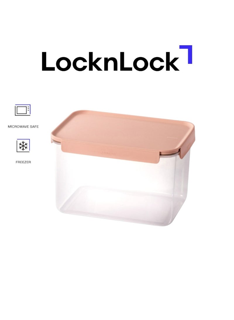 LocknLock حاوية طعام مستطيلة كلاسيك بلس من لوكن لوك – 2 لتر وردي، قفل من 4 جوانب، قابلة للتكديس ومضادة للتسرب - Image 1