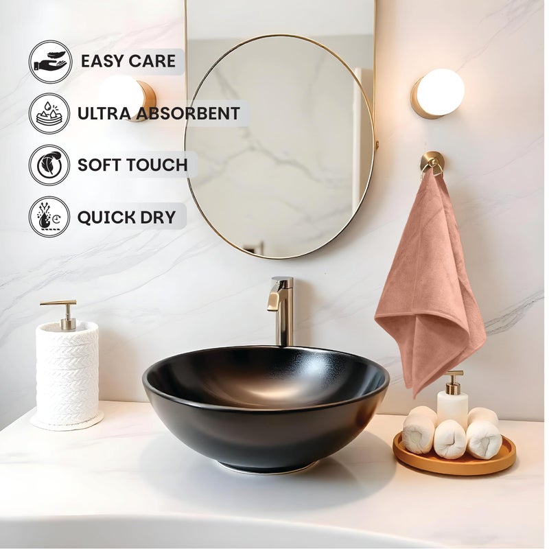 HOUSSE Microfiber Hand Towel for Gym | Home| Yoga | 450 GSM | 60 x 40 CM| Premium QualityTowels | an Hpoallergenic Towel | Ultra Absorbent & Anti-Bacterial | (2, Warm Beige_Rustic Chestnut) - Image 4