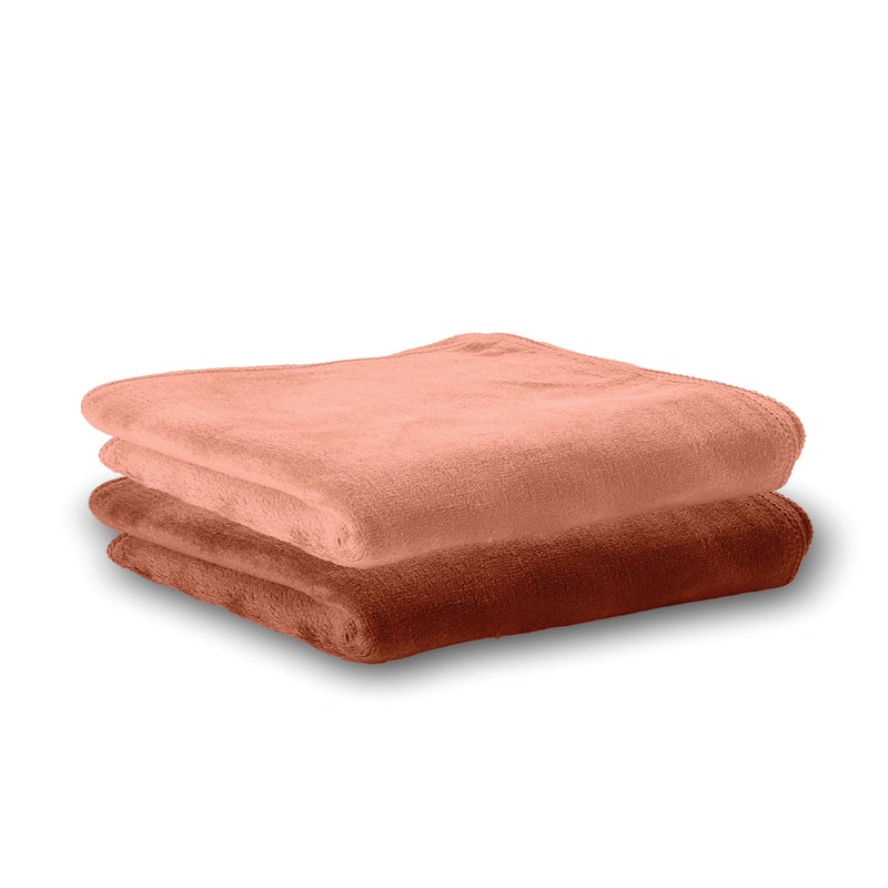 HOUSSE Microfiber Hand Towel for Gym | Home| Yoga | 450 GSM | 60 x 40 CM| Premium QualityTowels | an Hpoallergenic Towel | Ultra Absorbent & Anti-Bacterial | (2, Warm Beige_Rustic Chestnut) - Image 1