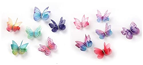 WHISKET Butterfly Hair Clips Glitter Barrettes Butterfly Snap Hair Clips for Teens Women Hair Accessories 30 - Image 1