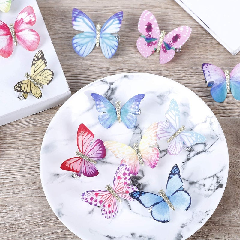 WHISKET Butterfly Hair Clips Glitter Barrettes Butterfly Snap Hair Clips for Teens Women Hair Accessories 30 - Image 2