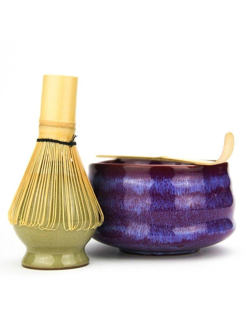 Tealand - Traditional Handcurled Matcha Set Whisk Bowl Matcha Whisk Whisk Holder Bamboo Spoon Utensil Natural - Image 1