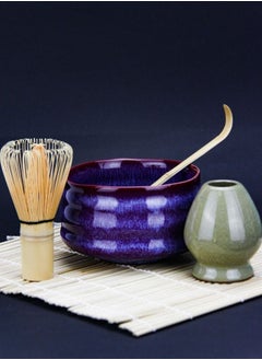 Traditional Handcurled Matcha Set Whisk Bowl Matcha Whisk Whisk Holder Bamboo Spoon Utensil Natural