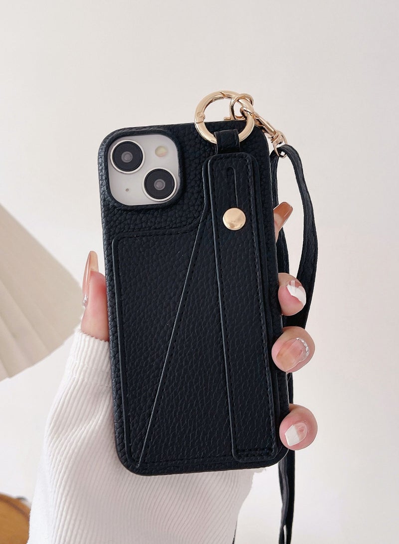 Suteni Back Cover Card Slots Leather Phone Case for iPhone - Image 1