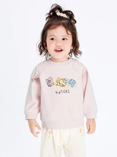 Balabala Toddler Girl Round neck sweatshirt