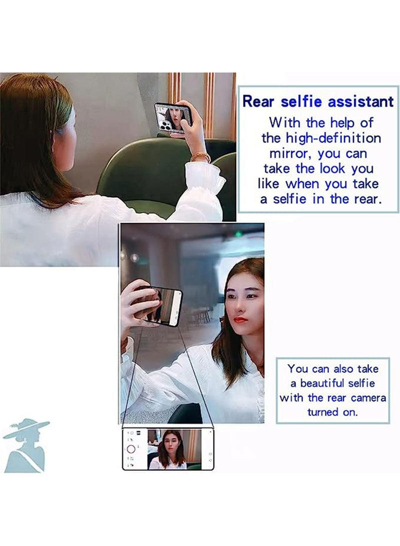 iPhone 14 Pro Mirror Case for Women with Bling Rhinestone, Stick on Mirror for Phone Back Cover Luxury Shiny Crystal Protective Accessories for Outdoor Makeup for Girl(Glitter Diamond) - Image 4