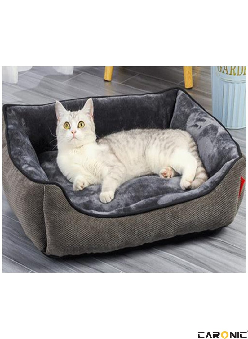 CARONIC Pet Bed Soft Comfortable Modern Pets Bed With Slip Resistant Bottom Washable Dogs And Cat Bed 80Cm  - Image 5