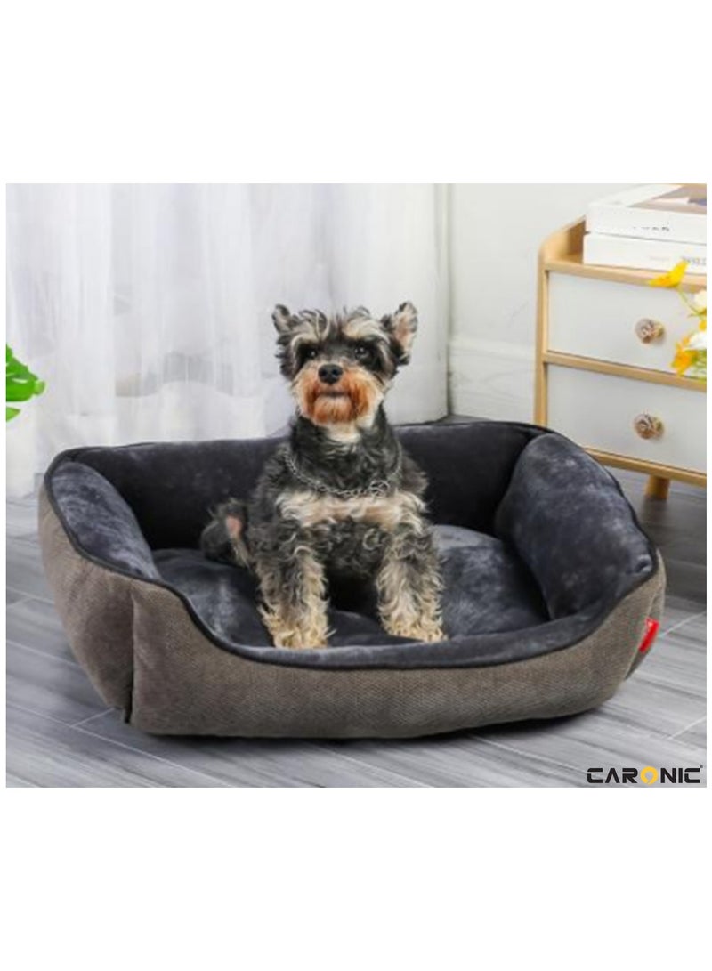 CARONIC Pet Bed Soft Comfortable Modern Pets Bed With Slip Resistant Bottom Washable Dogs And Cat Bed 80Cm  - Image 4