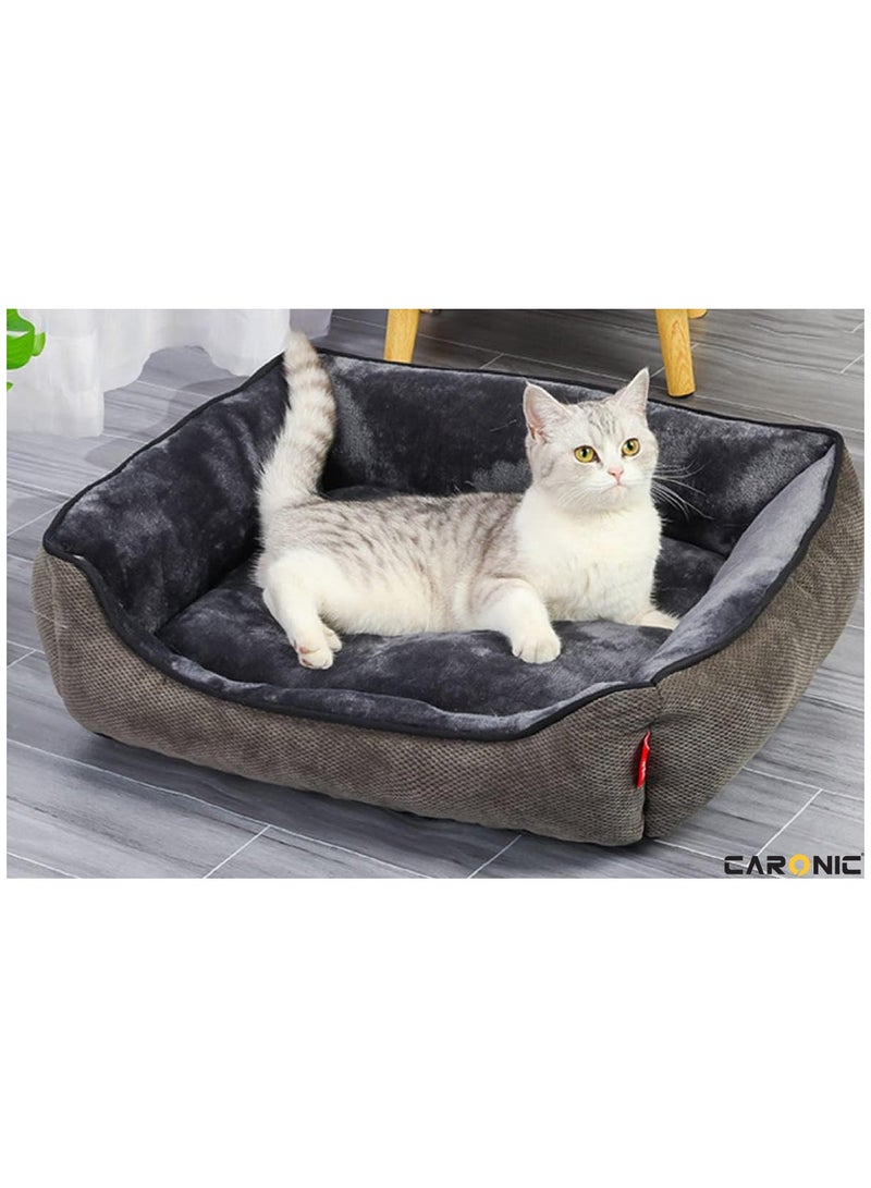 CARONIC Pet Bed Soft Comfortable Modern Pets Bed With Slip Resistant Bottom Washable Dogs And Cat Bed 80Cm  - Image 3