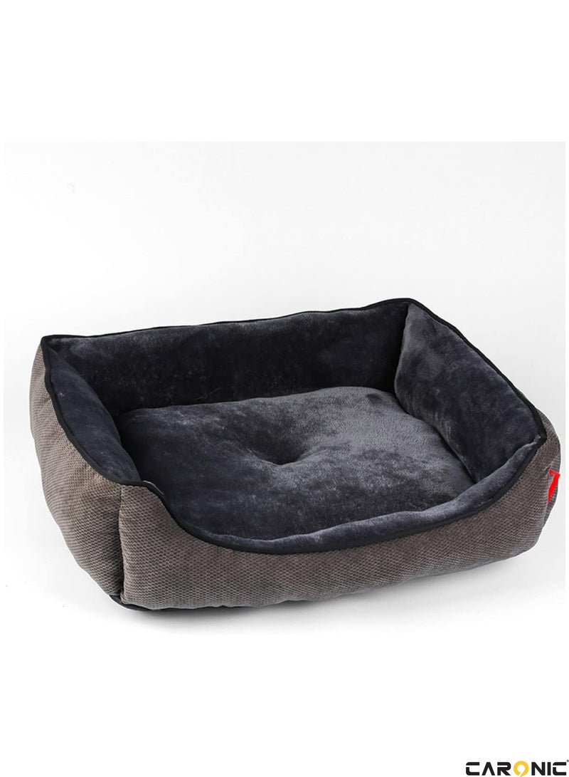 CARONIC Pet Bed Soft Comfortable Modern Pets Bed With Slip Resistant Bottom Washable Dogs And Cat Bed 80Cm  - Image 1