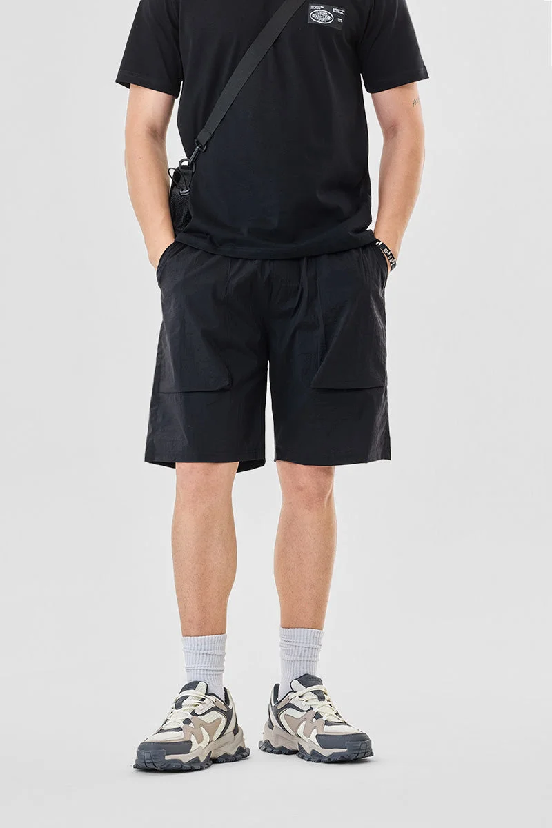 SNITCH Regular Fit Stretch Drawstring Shorts