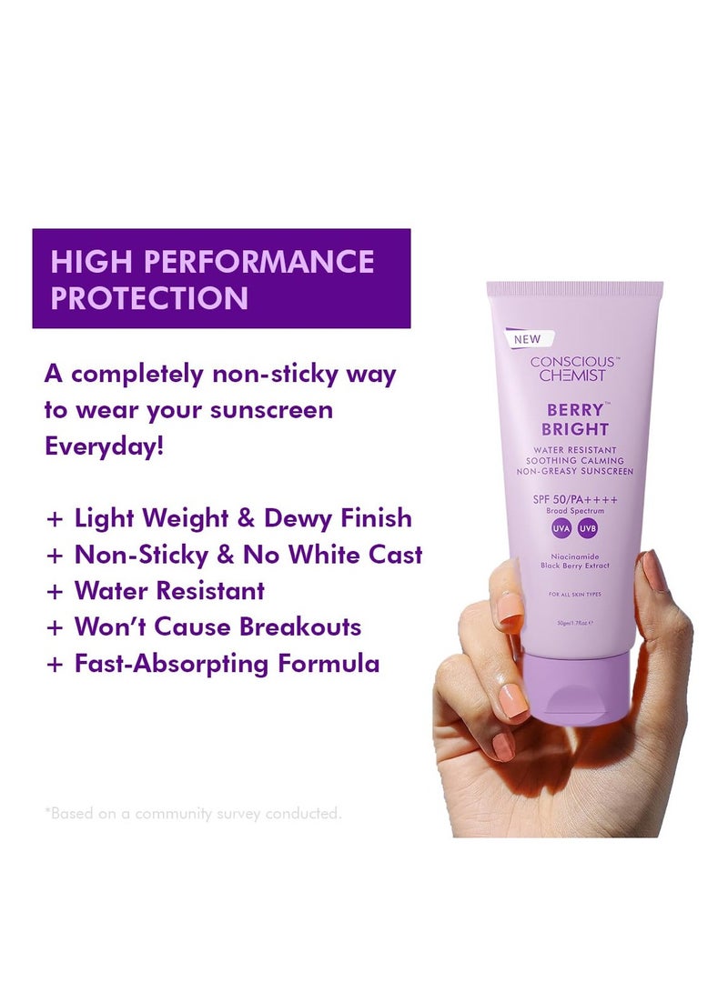 كيميائي واعي جل واقي من الشمس خفيف الوزن هجين من شركة كونشس كيمست، عامل حماية من الشمس 50 مع نياسيناميد مقاوم للماء، 50 جم - Image 2